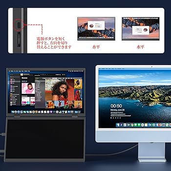 Amazon.co.jp: cocopar デュアルモバイルモニター 15.6インチ